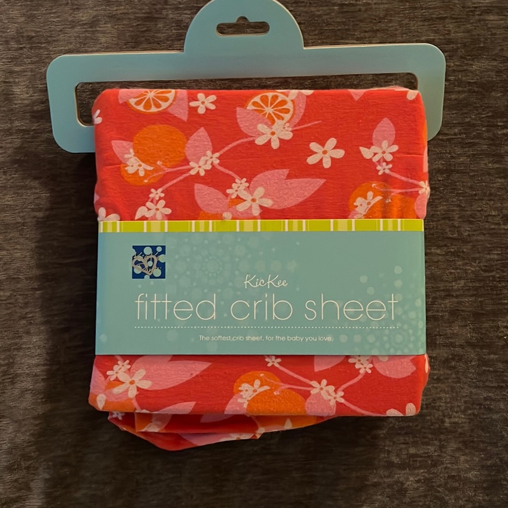 Kickee Pants Fitted Crib Sheet in Poppy Orange